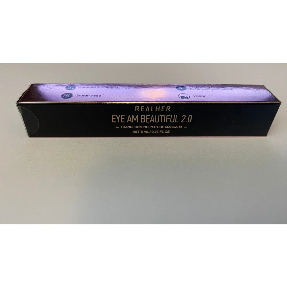 RealHer Eye Am Beautiful 2.0 Transforming Peptide Mascara Black 8ml New